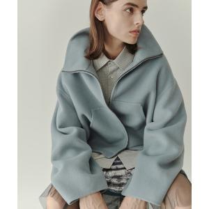 ジャケット テーラードジャケット ジップアップダブルフェイスブルゾン / Zip-Up Double-Face Blouson レディース