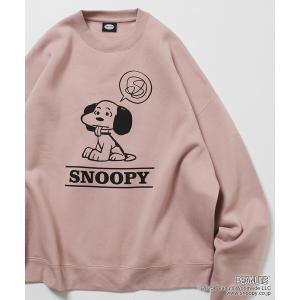 トレーナー スウェット 限定展開 PEANUTS/ピーナッツ 別注 フロントプリント クルーネックスウェット/スヌーピー メンズ レディース