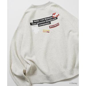 トレーナー スウェット 限定展開 DISNEY / ディズニー ベイマックス / 別注 バックプリント クルーネックスウェット メンズ レディース