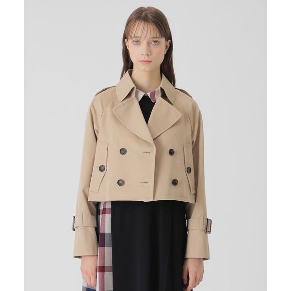 トレンチコート コート ライトギャバジンショートトレンチ レディース