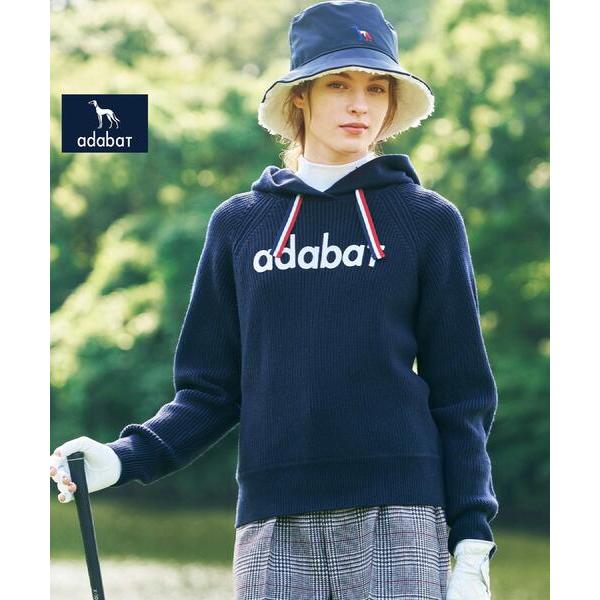 ニット セーター 「ADABAT NAVY」ニットフーディー レディース