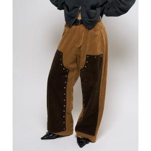パンツ スウェードダブルニーパンツ レディース
