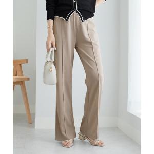 パンツ カットジョーゼットフレアパンツ レディース