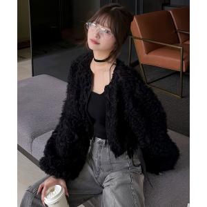 ブルゾン アウター フリルチュールブルゾン レディース