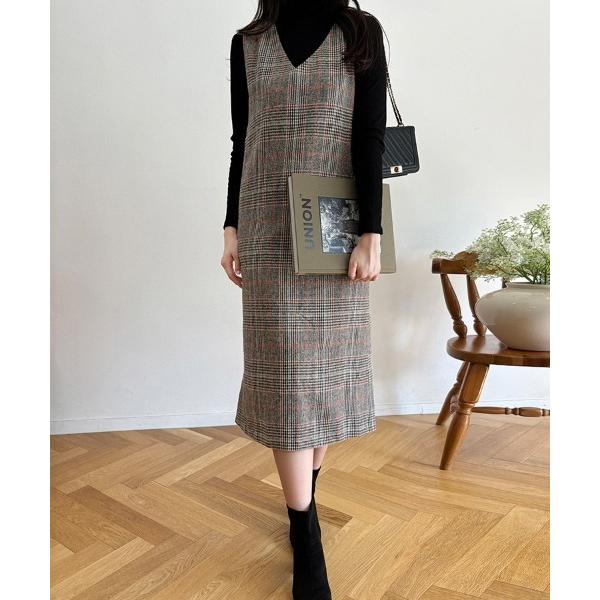 ジャンパースカート チェックジャンパースカート