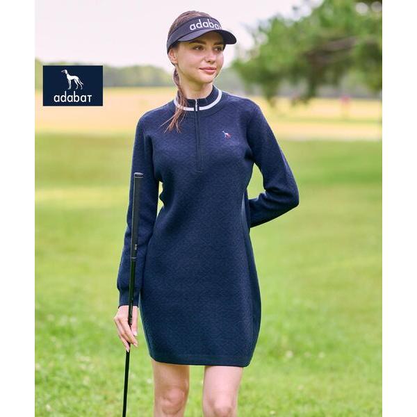 ワンピース 「ADABAT NAVY」フルールドリスニットワンピース