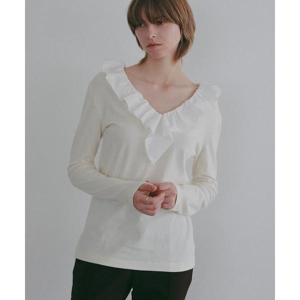 tシャツ 2WAY FRILL NECK CUT TOPS レディース