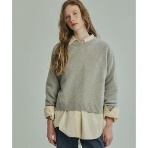 ニット セーター FOXコンフォートクルーネックニット レディース