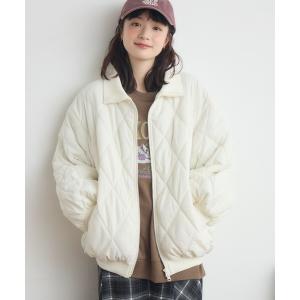 コート アウター リブカラーキルティングJK レディース