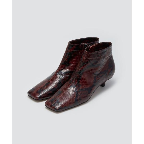 ブーツ NORA ショートブーツ 3.0cm PYTHON WINE レディース