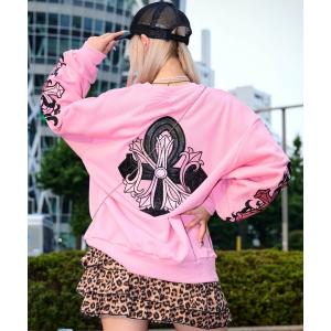 トレーナー スウェット A'GEM/9 × .kom 「A'GEM/9/エージェムナイン」クロスロゴトレーナー メンズ レディース