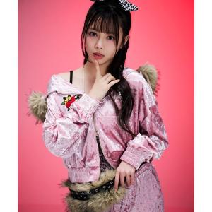 パーカー A'GEM/9 × .kom 「A'GEM/9/エージェムナイン」 Ed Hardy ベロアフーディパーカー レディース メンズ