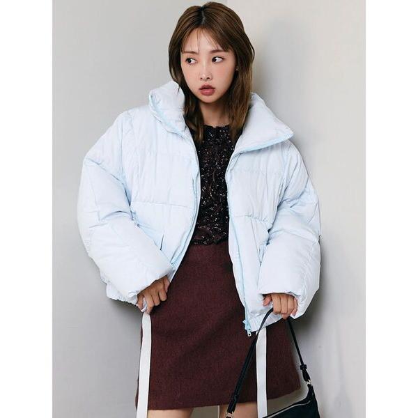 ダウンコート ダウンジャケット スタンドカラーボリュームダウン レディース