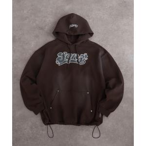 パーカー 「SEQUENZ/シークエンズ」Fringe logo pullover hoodie/別注　ヴィンテージ フリンジロゴ プルオーバーパーカー メンズ レディース