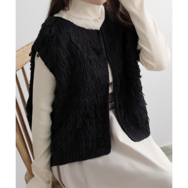 ベスト ジレ ループフリンジベスト レディース