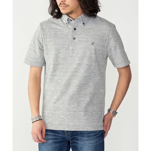 「SHIPS」 半袖ポロシャツ LARGE グレー メンズ