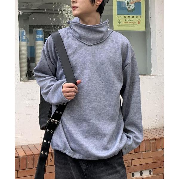パーカー 秋服 脱着ボリュームハイネック 裾ドローコード絞れる オーバーサイズ プルオーバーパーカー...