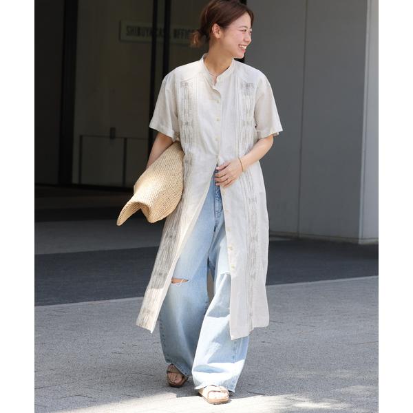 「PENDLETON」 半袖ワンピース FREE アイボリー レディース