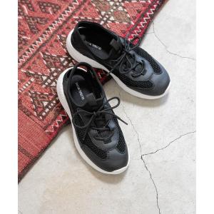 「GLOBAL WORK」 フラットサンダル SMALL ブラック×ホワイト レディース