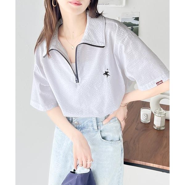 「Java」 半袖ブラウス LARGE オフホワイト レディース