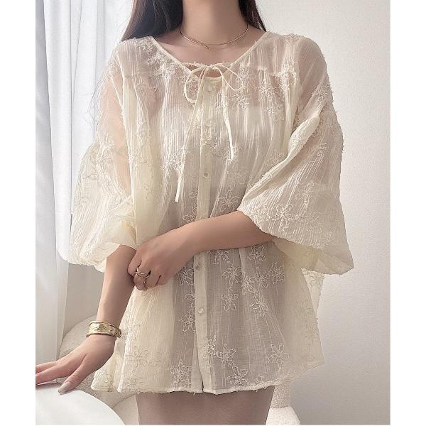 「INTER FACTORY」 ドルマンスリーブブラウス FREE アイボリー レディース