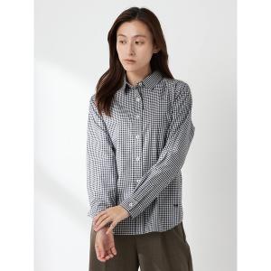 ブラウス シャツ コットン ギンガムシャツ レディース