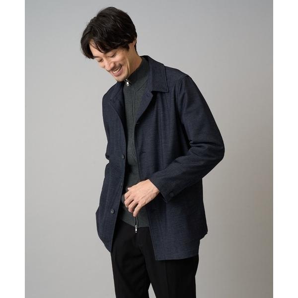 ステンカラーコート コート 「イージーケア」デニムライクステンカラーコート「洗濯機で洗える」 メンズ