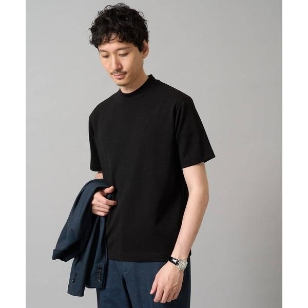 tシャツ 「イージーケア」ポンチモックネックスマートＴシャツ「毛玉になりにくい/洗濯機で洗える」「O...