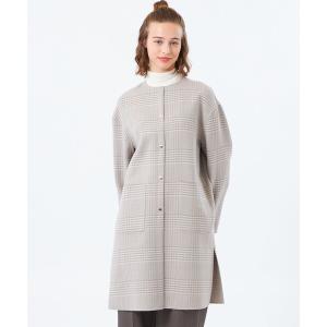 ノーカラーコート コート 「IVENREY(イベンリー)」ウール製 レディース