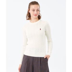 ニット セーター バッキンガムベア ケーブルニット レディース