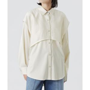 ブラウス シャツ レイヤードライクシャツ レディース