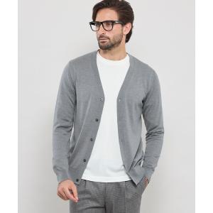 カーディガン 14ゲージウォッシャブルウールカーディガン メンズ