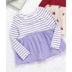 tシャツ 「リンク/WEB限定」衿フリルチュールドッキングトップス_ジュニア対応 キッズ 子供服 男の子 女の子｜ZOZOTOWN Yahoo!店