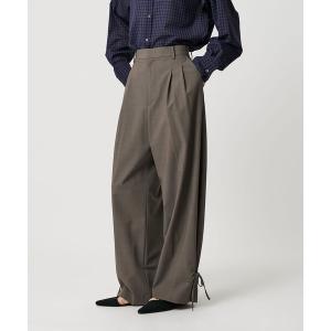 スラックス パンツ へムリボン パンツ ウォッシャブル レディース