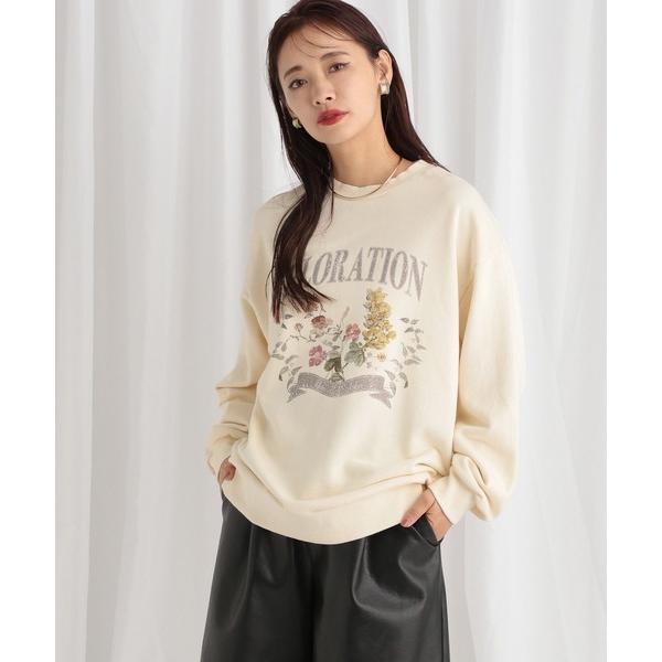 トレーナー スウェット ピグメントフラワー裏毛スウェット 581998 レディース