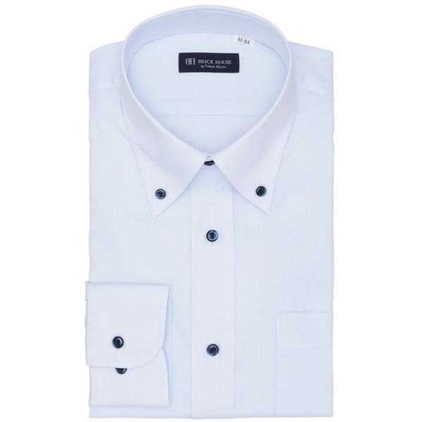 フォーマル シャツ 形態安定ノンアイロン ボタンダウン 長袖ビジネスワイシャツ メンズ