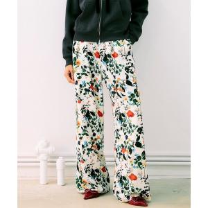 パンツ ボタニカル柄ワイドタックパンツ「MADE IN JAPAN」 レディース