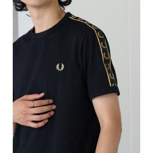 美品FRED PERRY × BEAMS (M)リラックスフィット ポロ BEAMS（ビームス）【別注】FRED PERRY / リラックス ストライプ ピケ