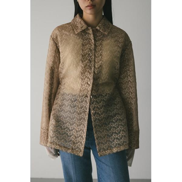 コート アウター レイヤーレースシャツジャケット レディース