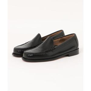 ローファー G.H.BASS BA11007 Venetian Brogue BLACK LEATHER SOLE / メダリオン ヴァンプローファー