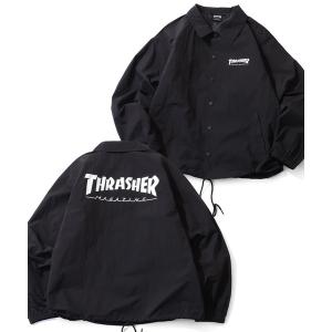 ナイロンジャケット 「THRASHER/スラッシャー」プリントコーチジャケット UVカット・撥水 メンズ レディース