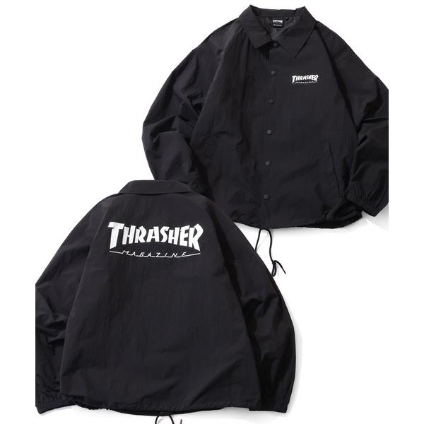 ナイロンジャケット 「THRASHER/スラッシャー」プリントコーチジャケット UVカット・撥水 メ...