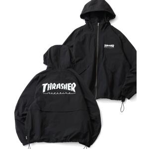 ナイロンジャケット 「THRASHER/スラッシャー」プリントシェルジャケット/マウンテンパーカー UVカット・撥水 メンズ レディース
