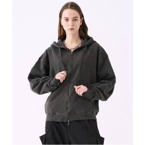 パーカー Pigment-Dyed Double-Zip Hoodie - ピグメント加工ダブルジップパーカー メンズ レディース