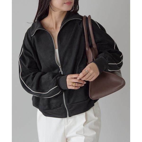ブルゾン アウター スウェードポンチトラックジャケット レディース