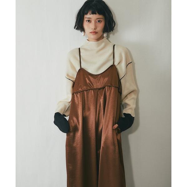 オールインワン サテンビスチェキャミオールインワン レディース