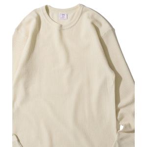 tシャツ 「JEMORGAN / ジェイモーガン」ワッフル クルーネック ロングスリーブ Tシャツ / サーマル カットソー メンズ レディース