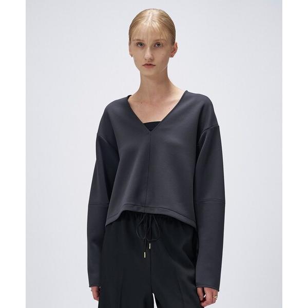 tシャツ 「セットアップ／マシンウォッシュ」深Vネックダンボールプルオーバー レディース