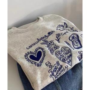 トレーナー スウェット 「選べる素材」落書き刺繍スウェット レディース｜ZOZOTOWN Yahoo!店