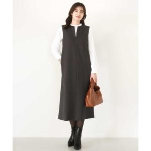ジャンパースカート 「2025AW」キーネックデザインジャンパースカート/洗える/WEB限定サイズあり